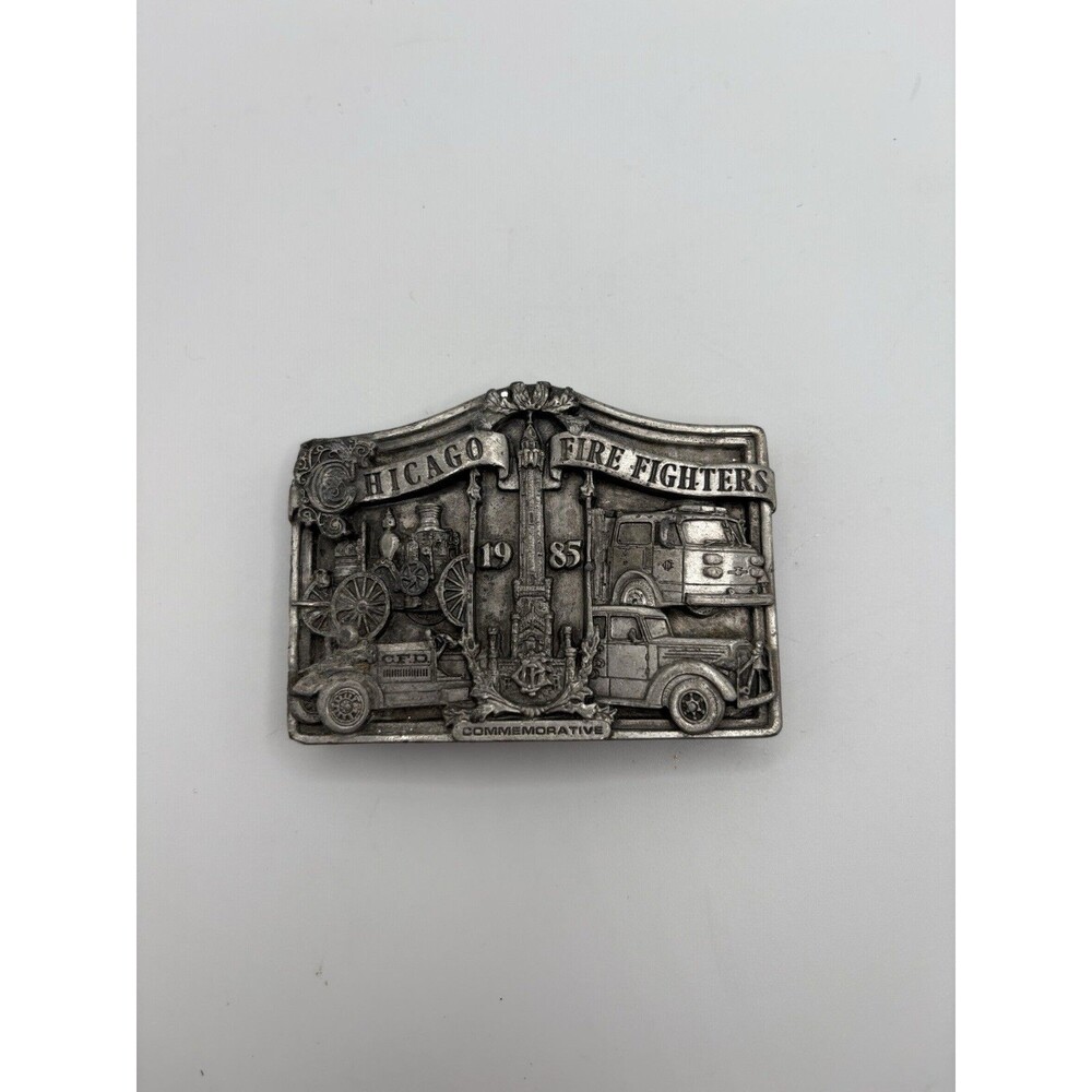 Eagle Buckle Co. 1985 Commemorative Chicago Firefighter Belt Buckle 473 of 1000